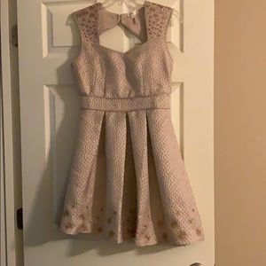 Tan and Gold Skater dress